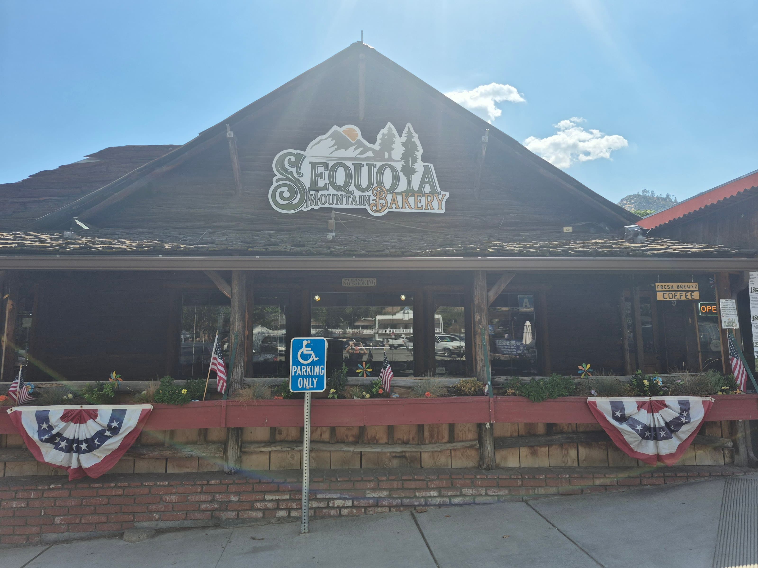Sequoia Mountain Bakery storefront on Big Blue Rd, Kernville